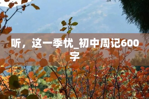 听，这一季忧_初中周记600字