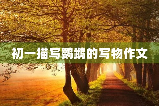 初一描写鹦鹉的写物作文 初一描写鹦鹉的写物作文
