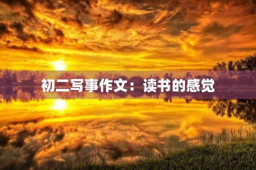 初二写事作文：读书的感觉