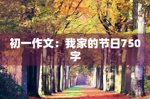 初一作文：我家的节日750字