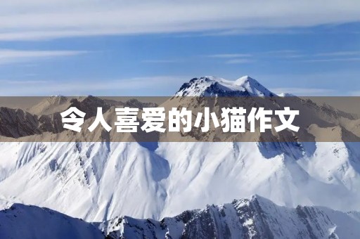 令人喜爱的小猫作文 令人喜爱的小猫作文