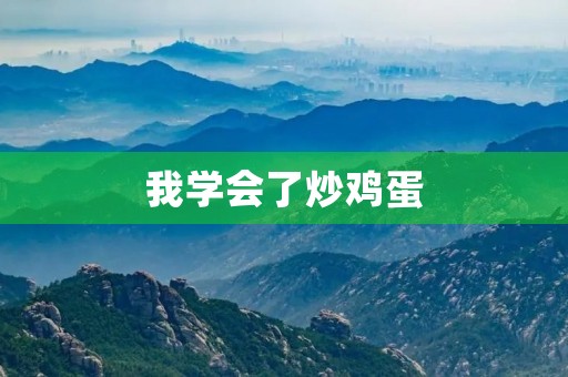 我学会了炒鸡蛋 我学会了炒鸡蛋