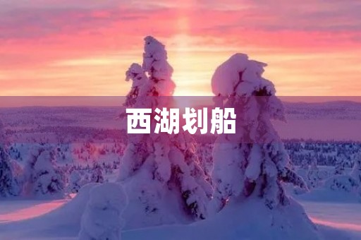 西湖划船
