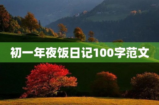 初一年夜饭日记100字范文 初一年夜饭日记100字范文