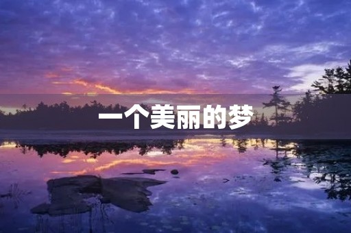一个美丽的梦
