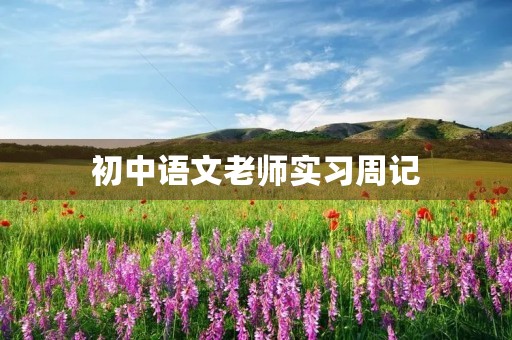 初中语文老师实习周记 初中语文老师实习周记