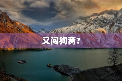 又闯狗窝?