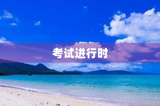 考试进行时 考试进行时