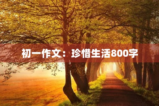 初一作文：珍惜生活800字
