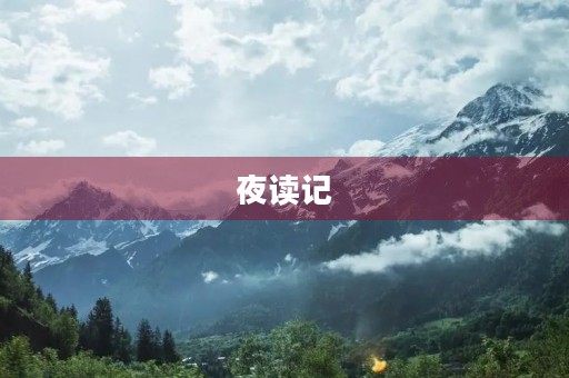 夜读记 夜读记