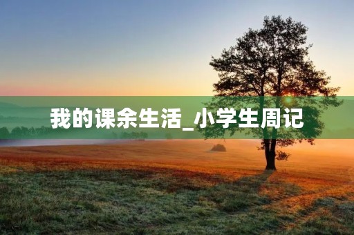 我的课余生活_小学生周记 我的课余生活_小学生周记