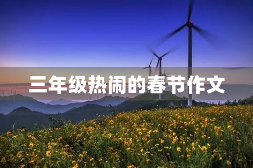 三年级热闹的春节作文 三年级热闹的春节作文