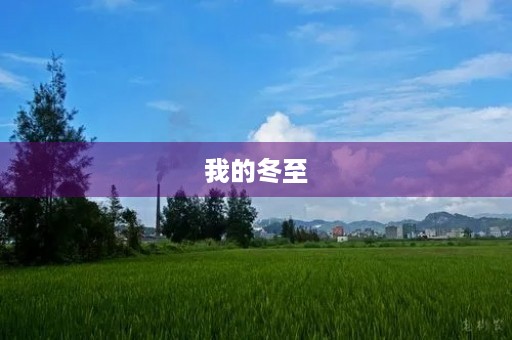 我的冬至 我的冬至