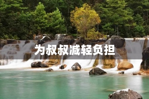 为叔叔减轻负担 为叔叔减轻负担