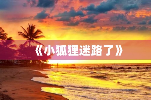 《小狐狸迷路了》