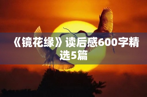 《镜花缘》读后感600字精选5篇