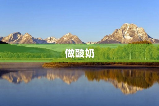 做酸奶 做酸奶