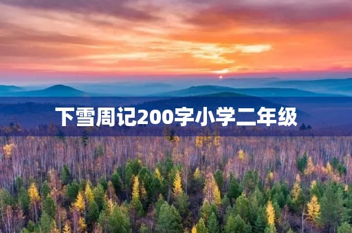 下雪周记200字小学二年级