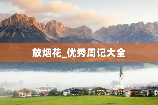 放烟花_优秀周记大全 放烟花_优秀周记大全