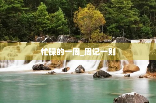 忙碌的一周_周记一则 忙碌的一周_周记一则