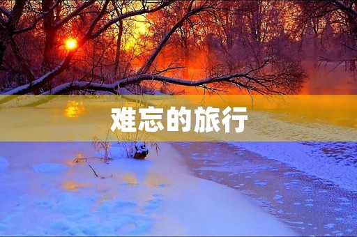 难忘的旅行 难忘的旅行