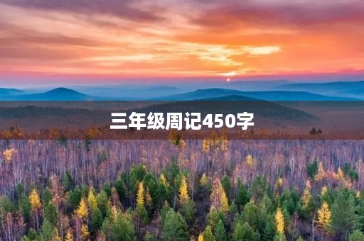 三年级周记450字 三年级周记450字