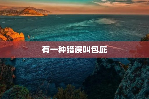 有一种错误叫包庇 有一种错误叫包庇