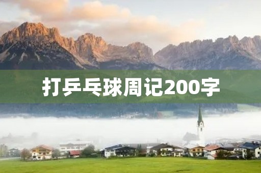 打乒乓球周记200字 打乒乓球周记200字