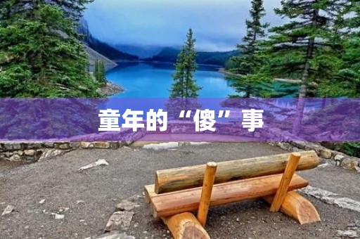 童年的“傻”事 童年的“傻”事