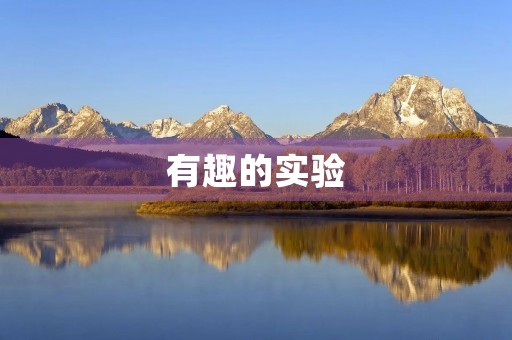 有趣的实验 有趣的实验