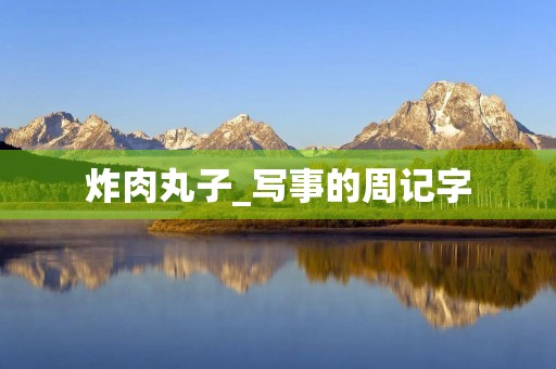 炸肉丸子_写事的周记字 炸肉丸子_写事的周记字