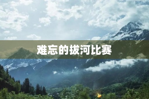 难忘的拔河比赛