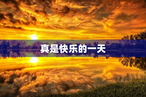 真是快乐的一天 真是快乐的一天