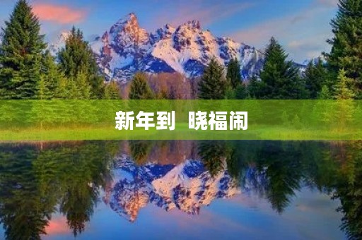 新年到 晓福闹 新年到 晓福闹