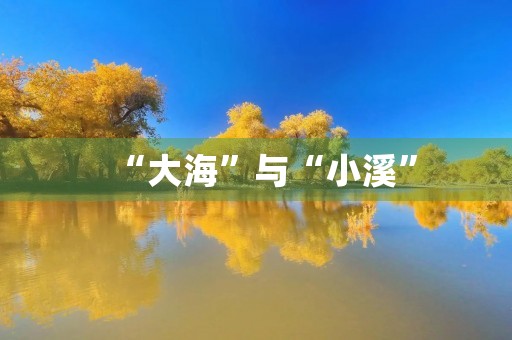 “大海”与“小溪” “大海”与“小溪”
