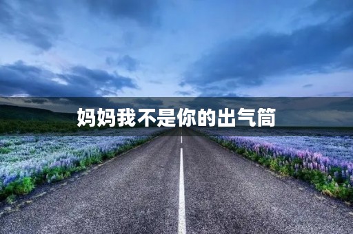 妈妈我不是你的出气筒 妈妈我不是你的出气筒