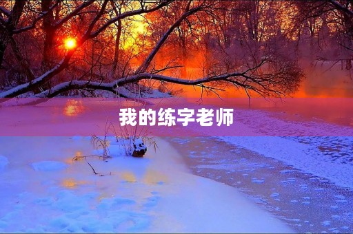 我的练字老师 我的练字老师