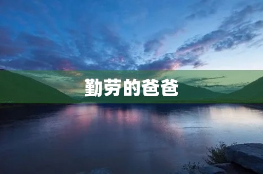 勤劳的爸爸 勤劳的爸爸