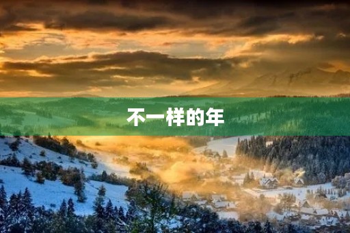 不一样的年 不一样的年