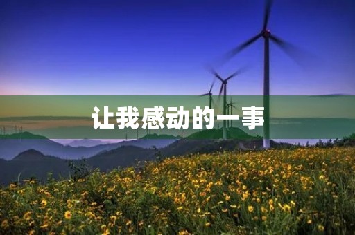 让我感动的一事 让我感动的一事