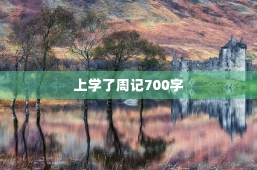 上学了周记700字 上学了周记700字