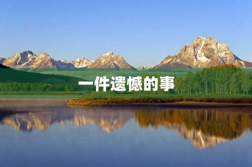 一件遗憾的事 一件遗憾的事