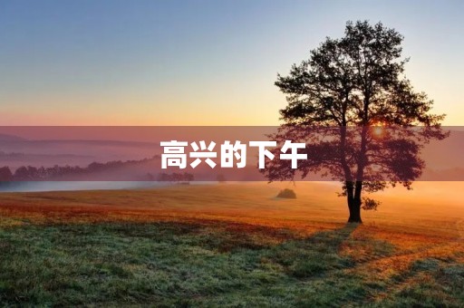 高兴的下午 高兴的下午