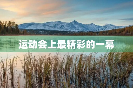 运动会上最精彩的一幕 运动会上最精彩的一幕
