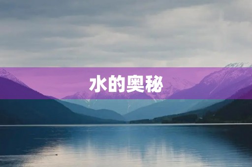 水的奥秘 水的奥秘