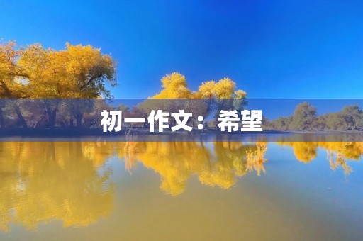 初一作文：希望