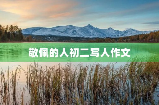 敬佩的人初二写人作文