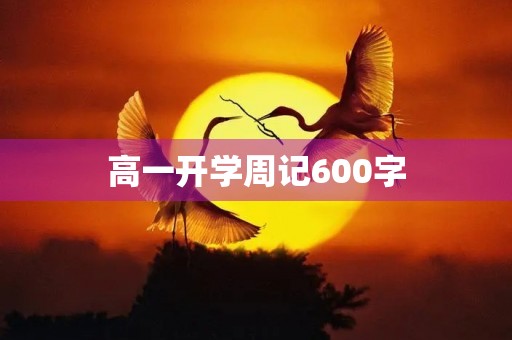 高一开学周记600字 高一开学周记600字