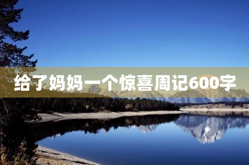 给了妈妈一个惊喜周记600字