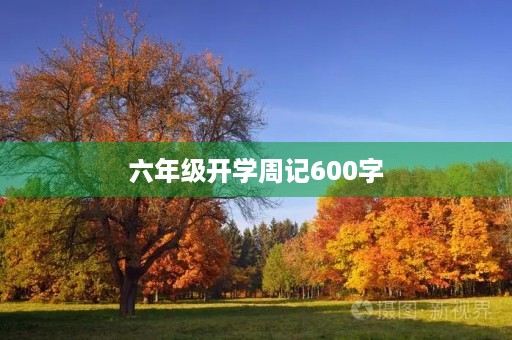 六年级开学周记600字 六年级开学周记600字